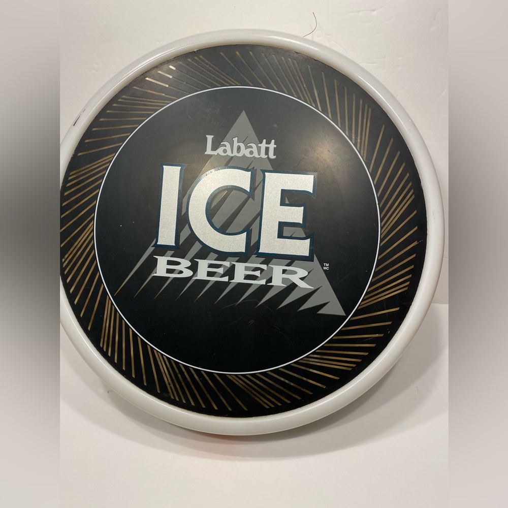 Rare Labatt Ice blowmold beer sign man  Cave Brewerania